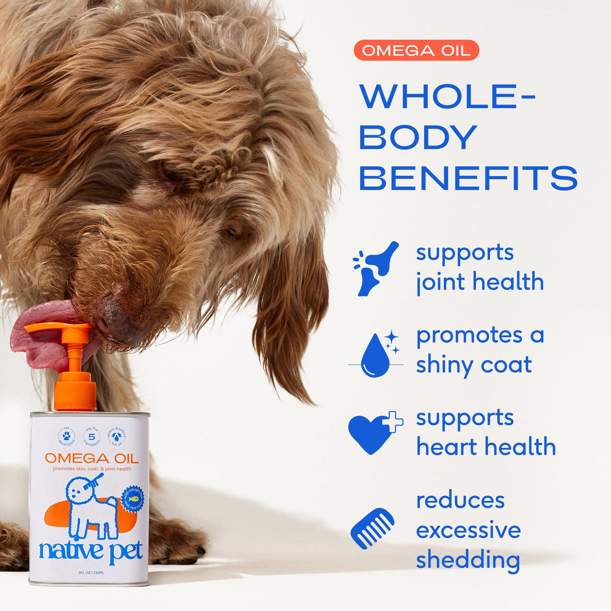 Omega 3 Fish Oil for Dogs & Cats 8oz D981244