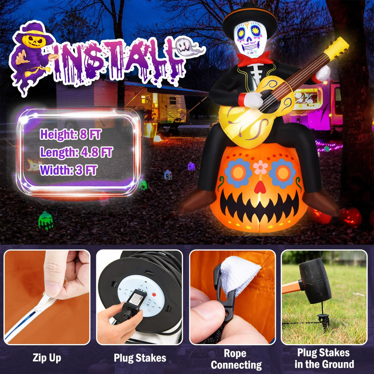 8 FT Outdoor Inflatables Decorations N352579