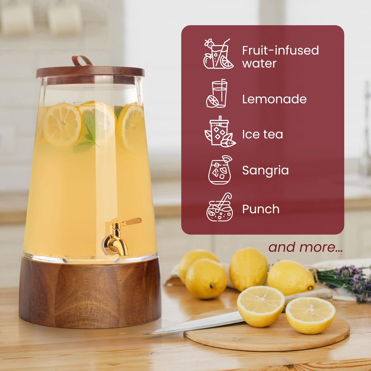 Glass Drink Dispenser with Spigot O221