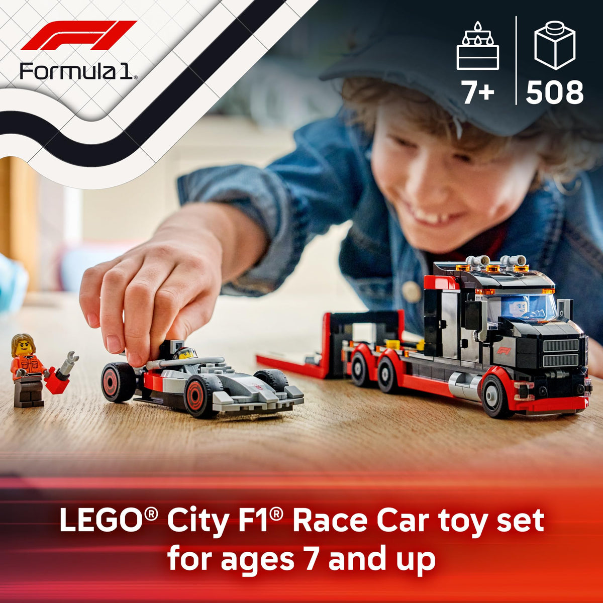 F1 Display Truck with Race Car Z1249