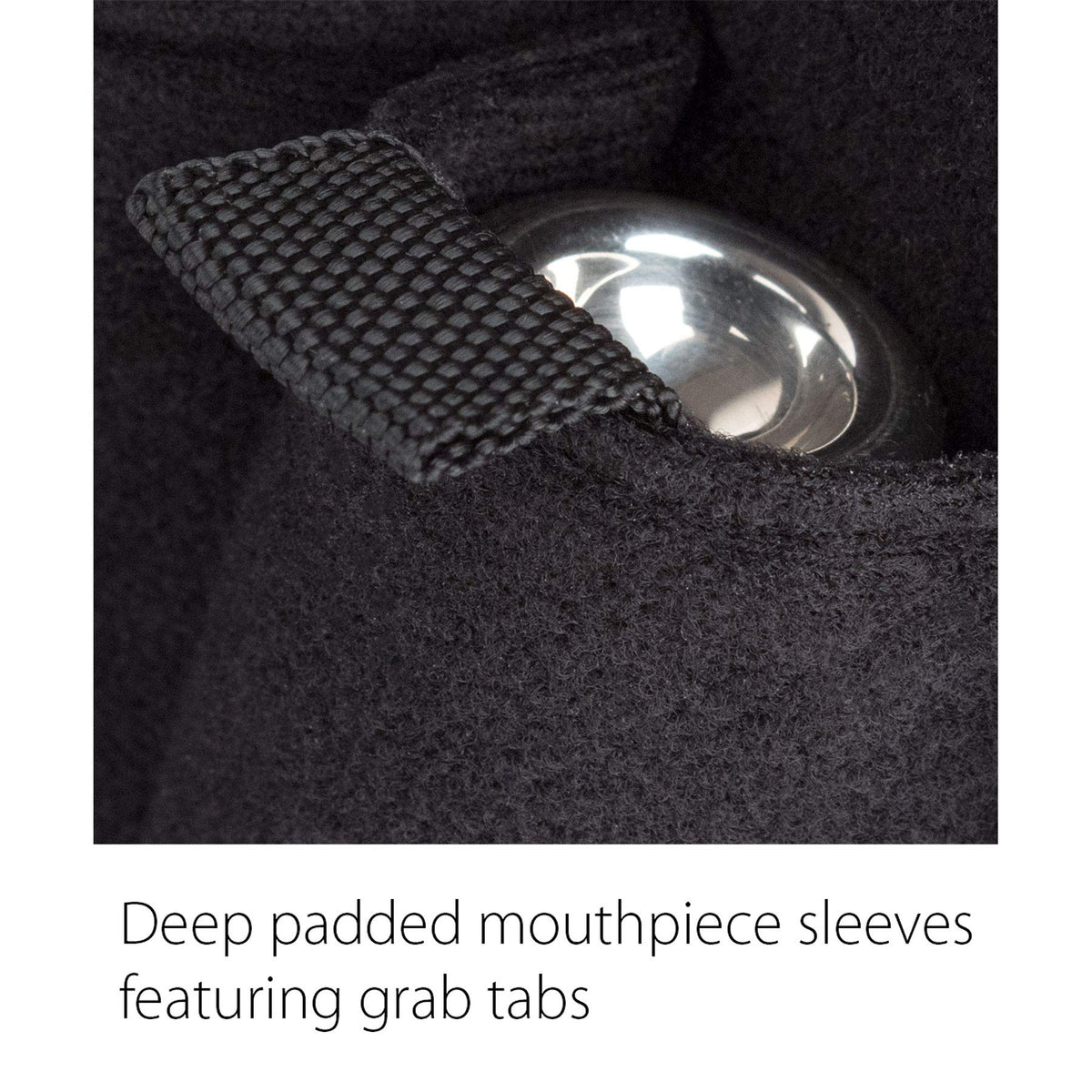 Trumpet/Small Brass 3-Piece Nylon Mouthpiece Pouch with Zipper Closure P390