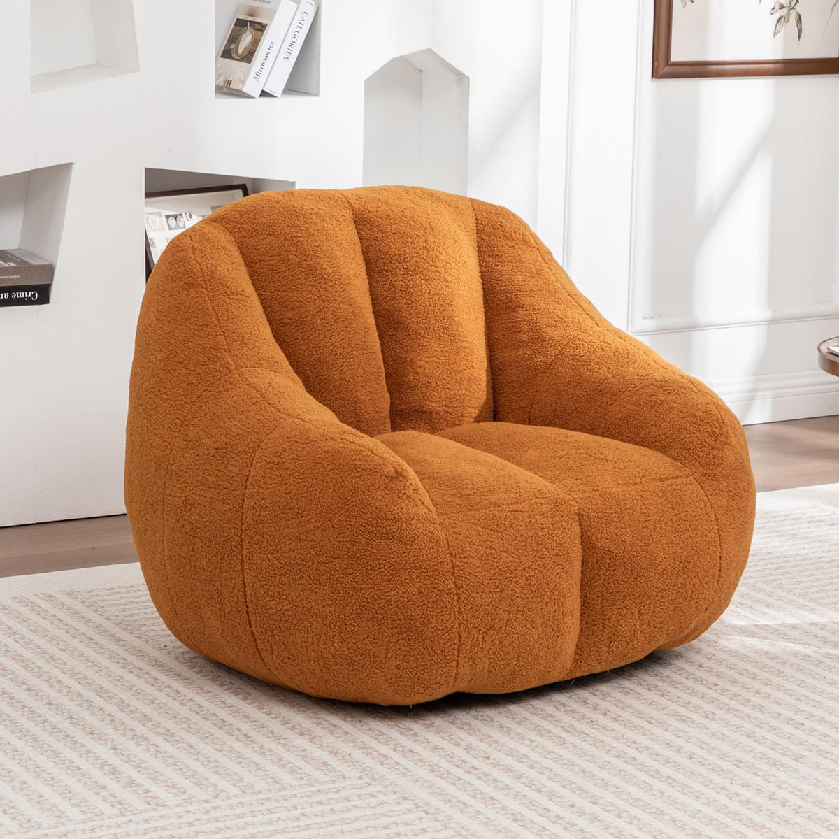 Yellow Memory Foam Bean Bag Chair W75218