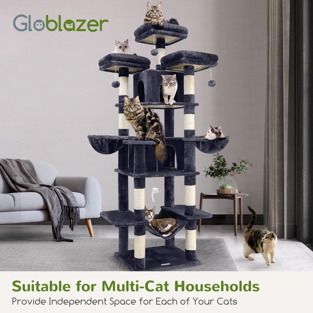 Dark Grey XXL Cat Tower E405