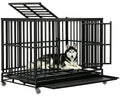 48 Inch Heavy Duty Metal Dog Crate with Double Door M97094