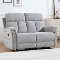 Light Gray Fabric Reclining Loveseat I70037