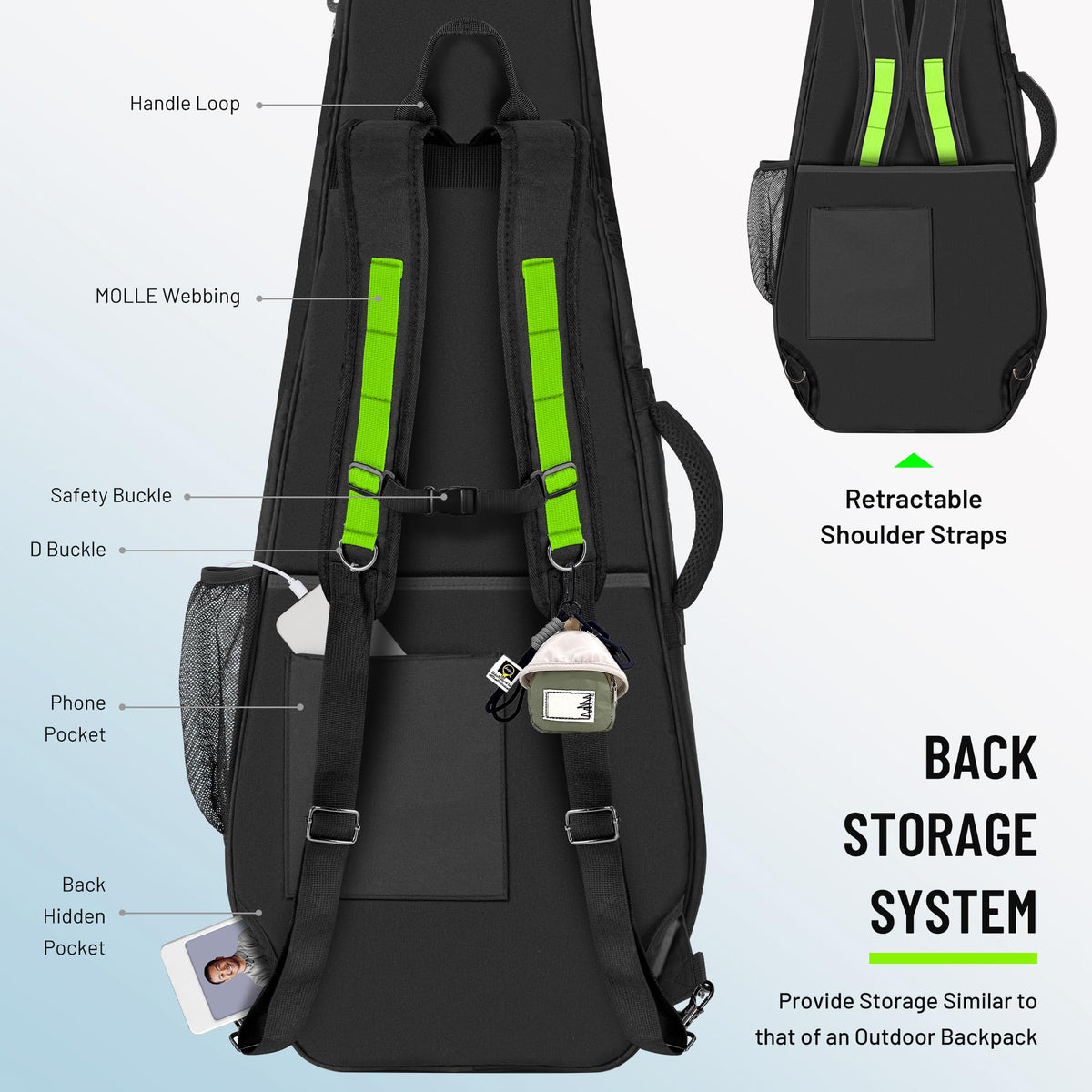 0.47in Thick Padding Electric Guitar Bag S287