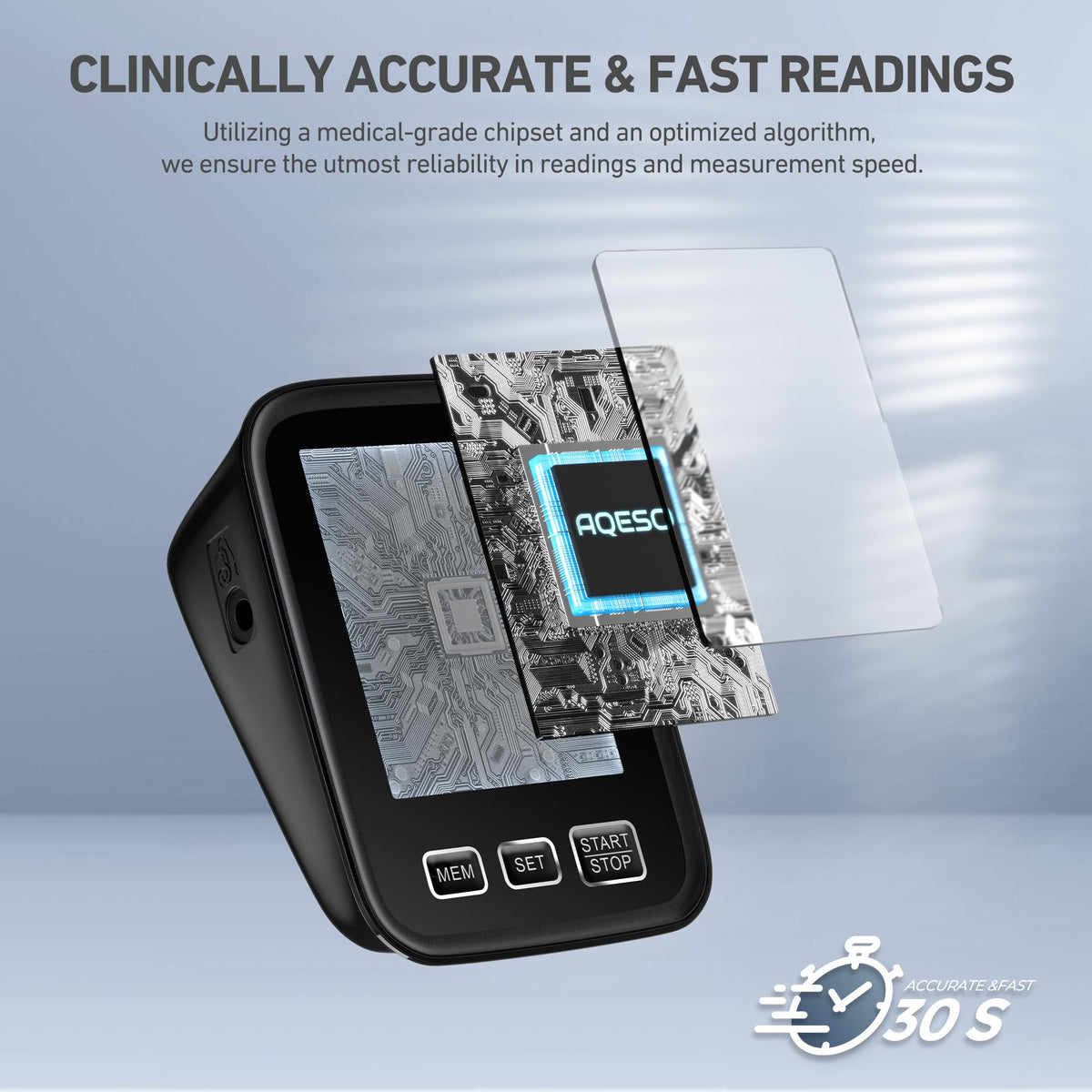Blood Pressure Machine with 3 Size Cuffs and Backlit Display A756694