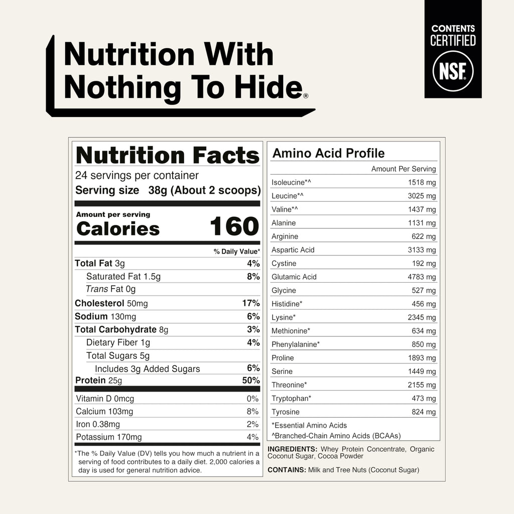 Chocolate Grass Fed Whey Protein Powder P1584
