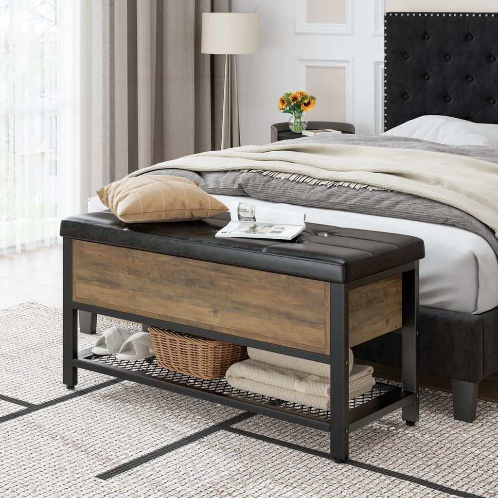 40" W Storage Bench with Cushion Z598264