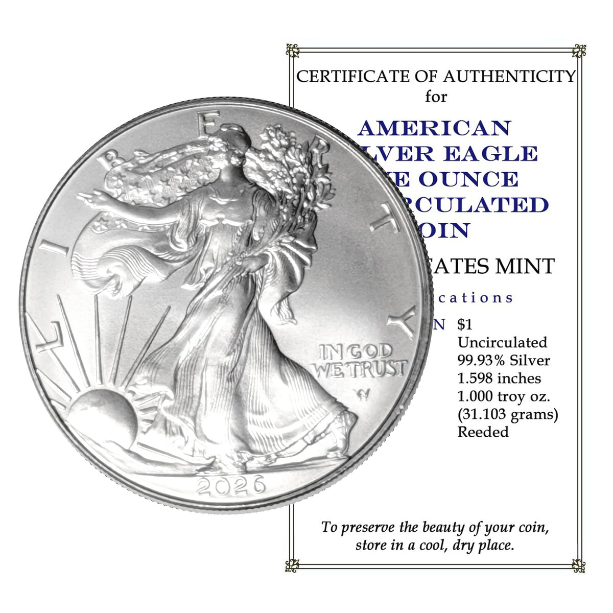 1 oz Silver Eagle Uncirculated U7666