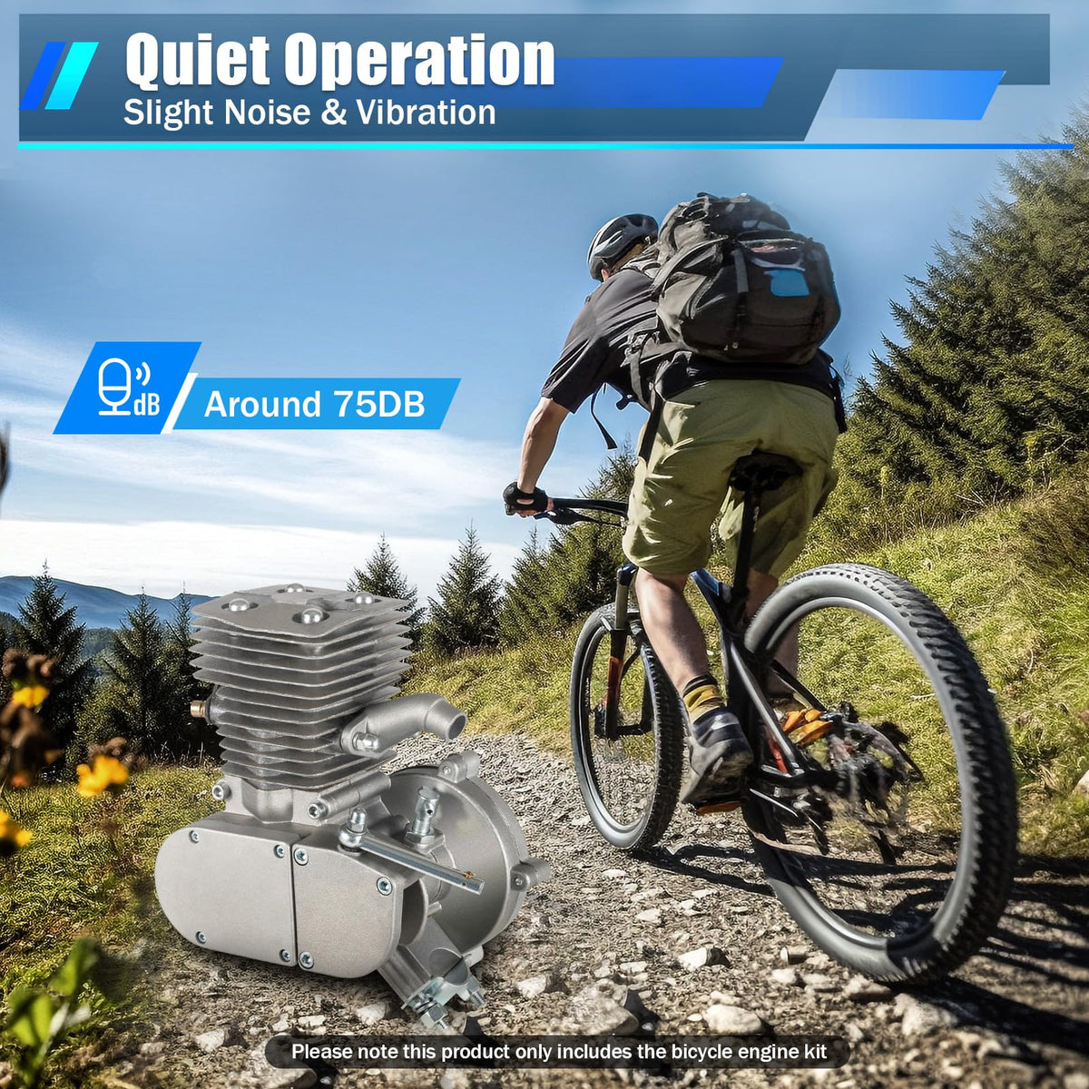 100CC 2-Stroke Bicycle Engine Kit with 44 Tooth Sprocket T315
