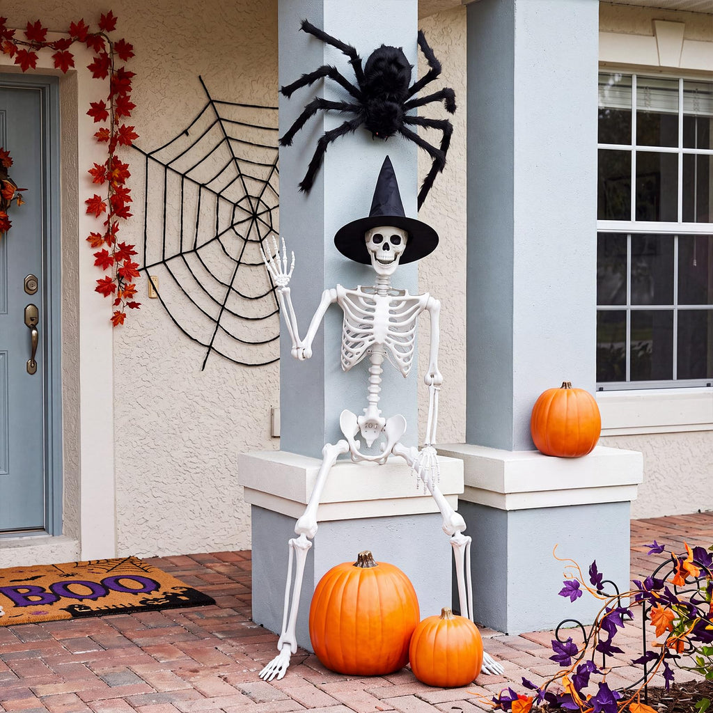 Halloween Life Size Human Skeleton with Posable Joint U42823