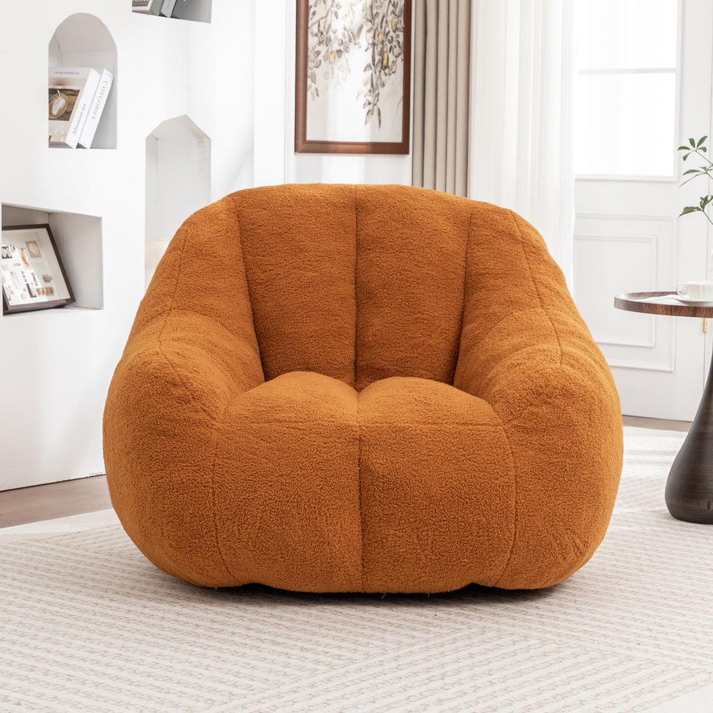 Yellow Memory Foam Bean Bag Chair W75218
