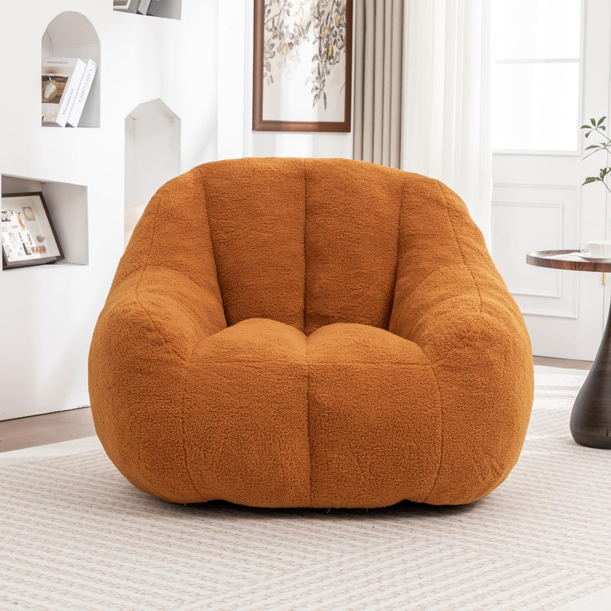 Yellow Memory Foam Bean Bag Chair W75218