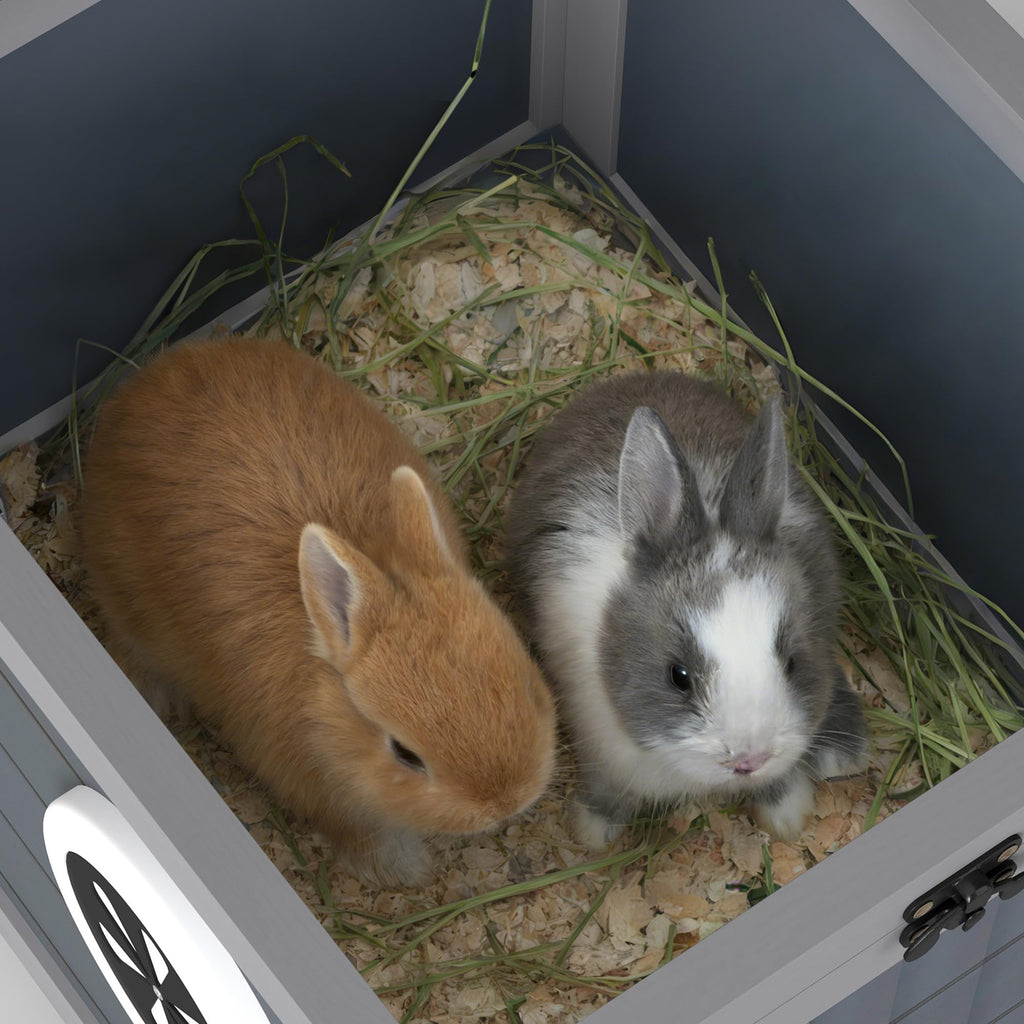 Gray Rabbit Hutch Small Animal Cage M8181