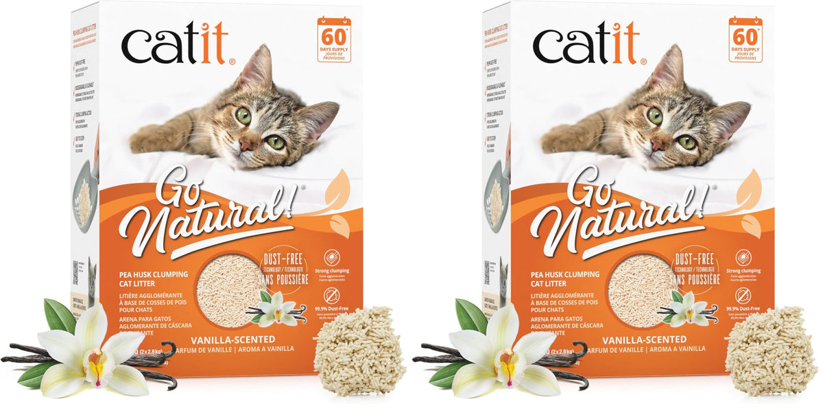 Pea Husk Clumping Cat Litter 12.3 lb Pack of 2 F875