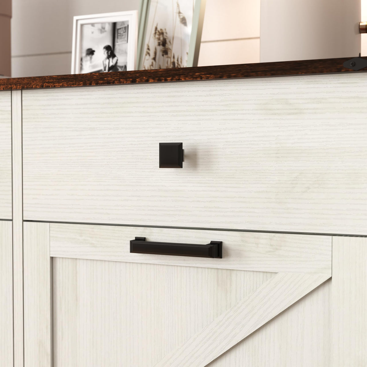 20 Gallon Double Tilt Out Laundry Hamper Cabinet with Drawers I922903