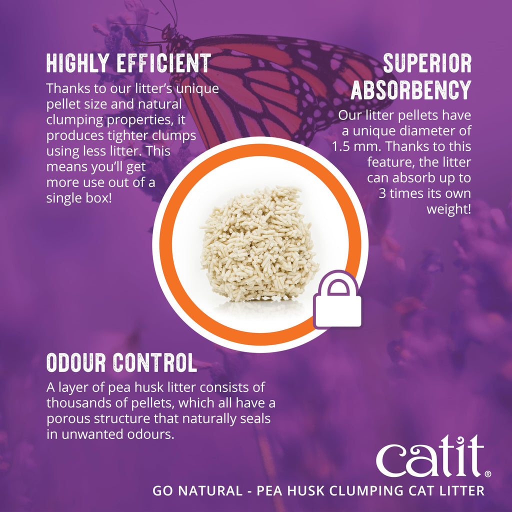 Pea Husk Clumping Cat Litter 12.3 lb Pack of 2 F875