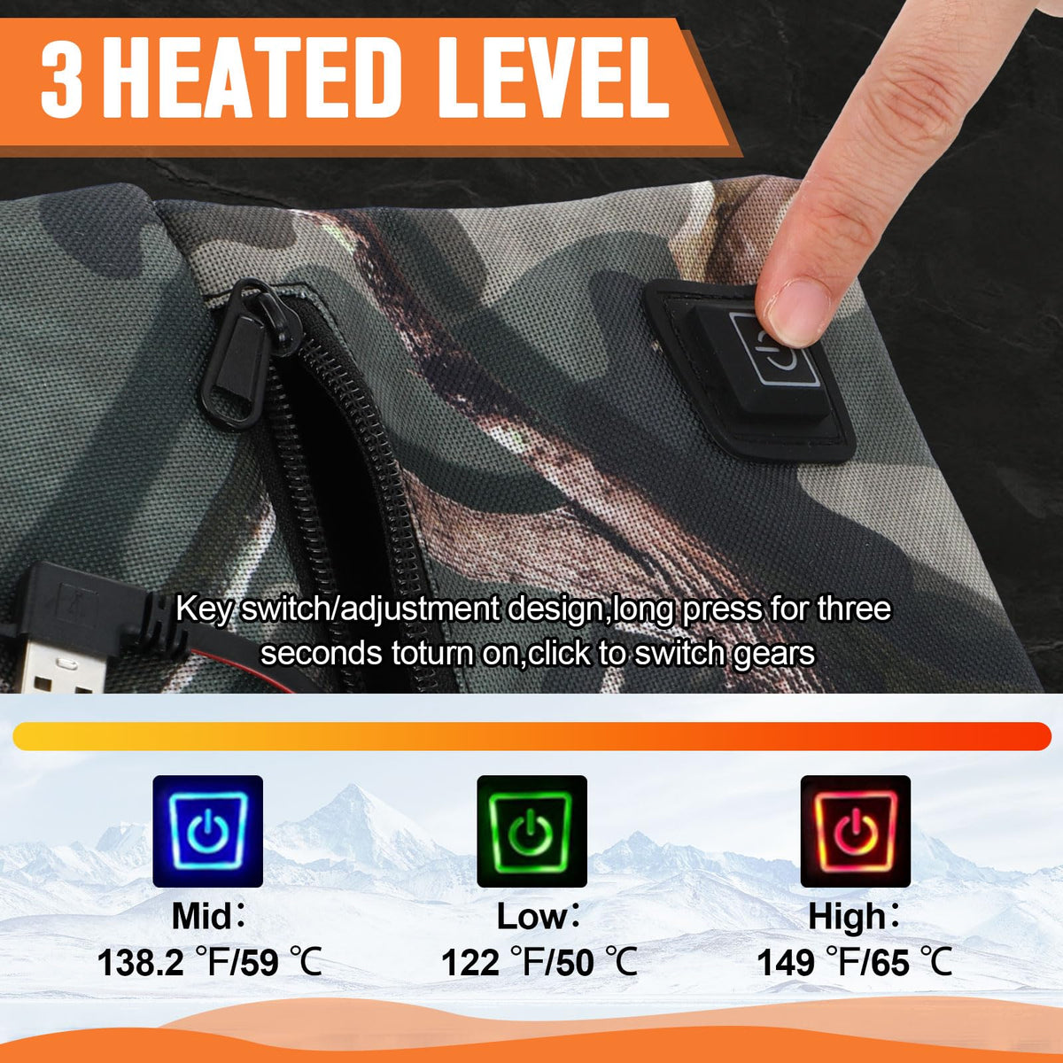 2 Pcs Heated Hunting Seat Cushion Pad A4954