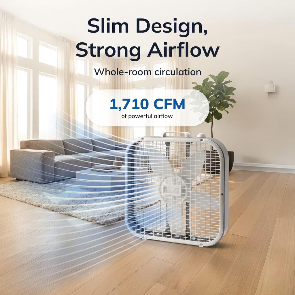 20 Inch White Box Fan P763