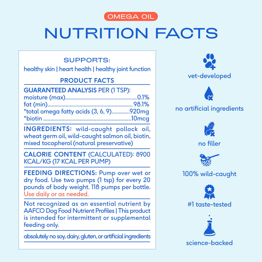 Omega 3 Fish Oil for Dogs & Cats 8oz D981244