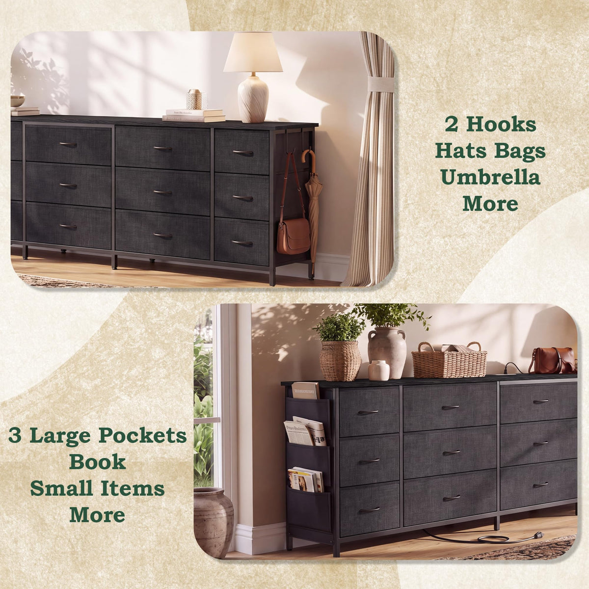 80.7" 15 Drawer Long Dresser J222270