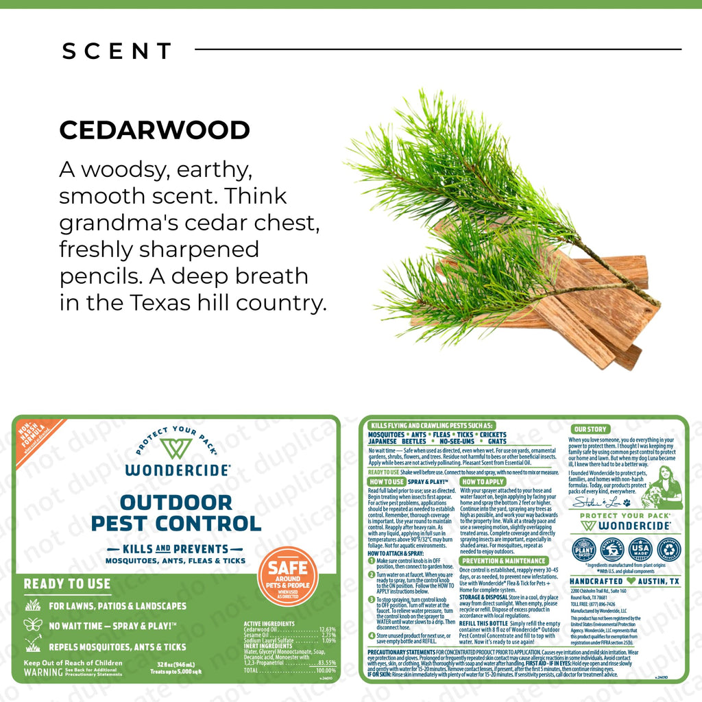 Outdoor Pest Control Spray with Essential Oils 32 oz F18083
