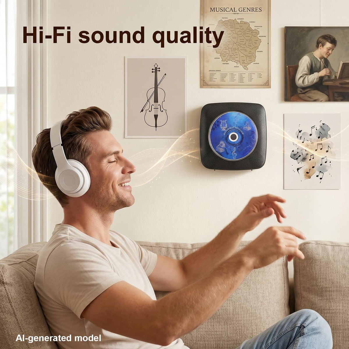 Portable Bluetooth CD Player Q1744
