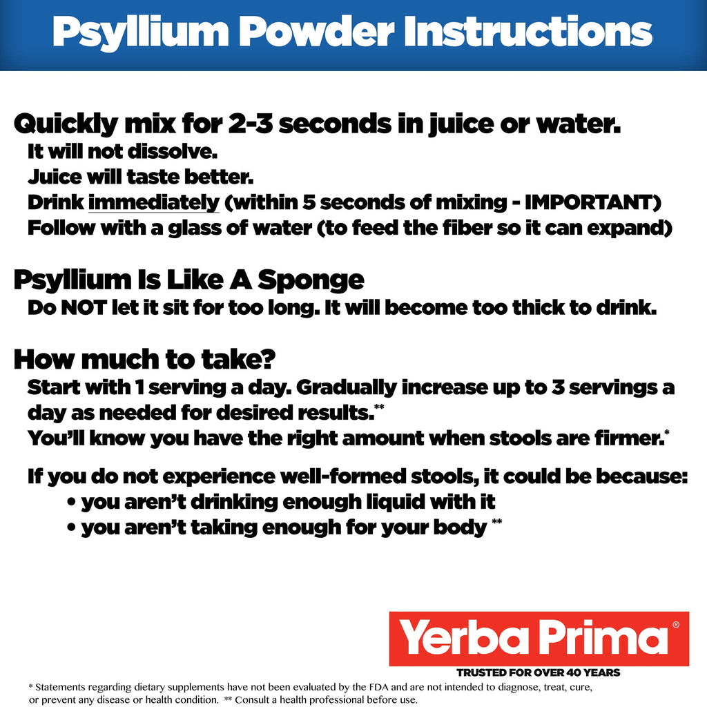 Psyllium Husks Fiber Powder, 12 Ounce Vegan Gluten Free H6038