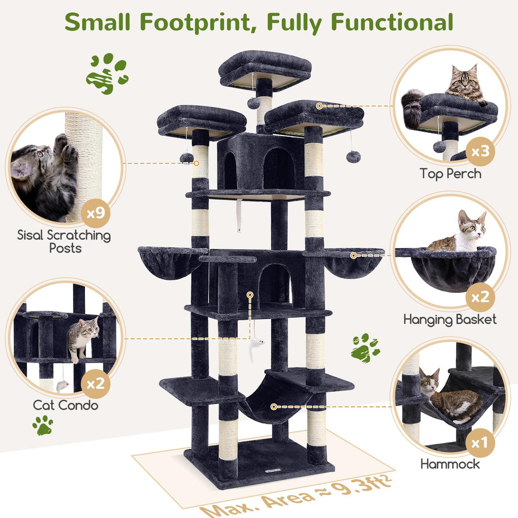 Dark Grey XXL Cat Tower E405