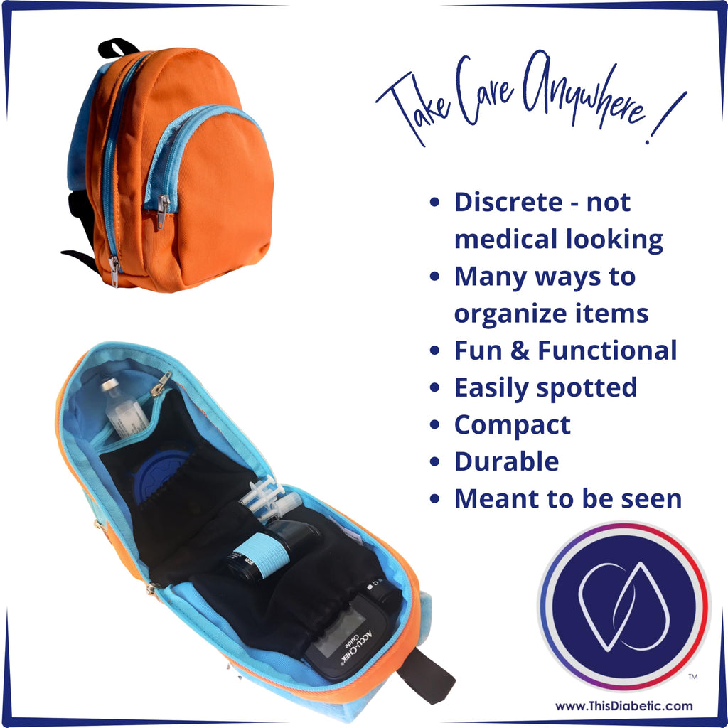Orange Diabetic Supply Bag C712