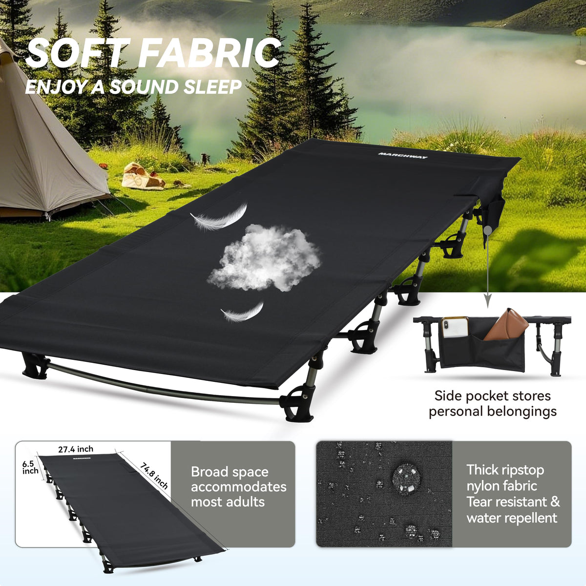 Ultralight Folding Camping Cot Bed K982