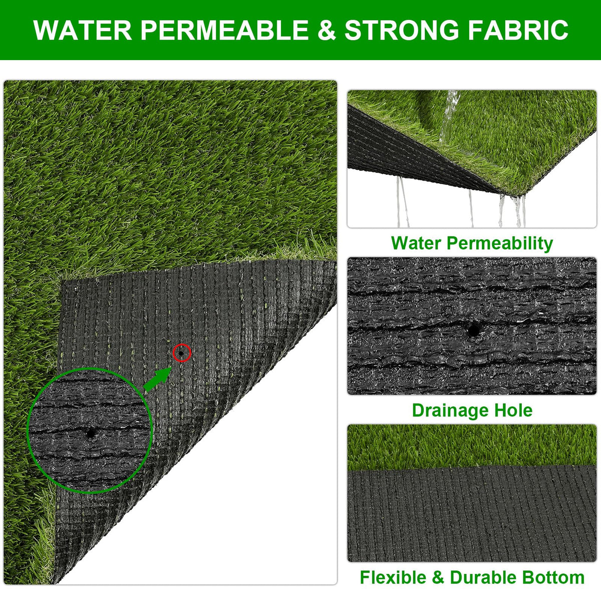 20x25 inches Artificial Grass Pad with Drainage Holes O101