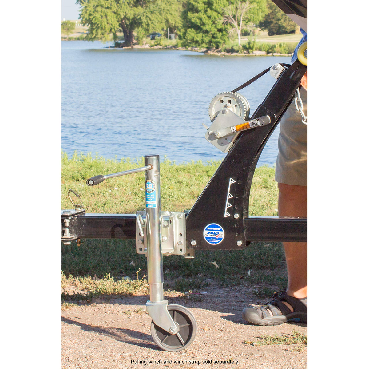 Swivel Marine Tongue Jack 1000 lb Capacity 10" Travel 6" Wheel O1064