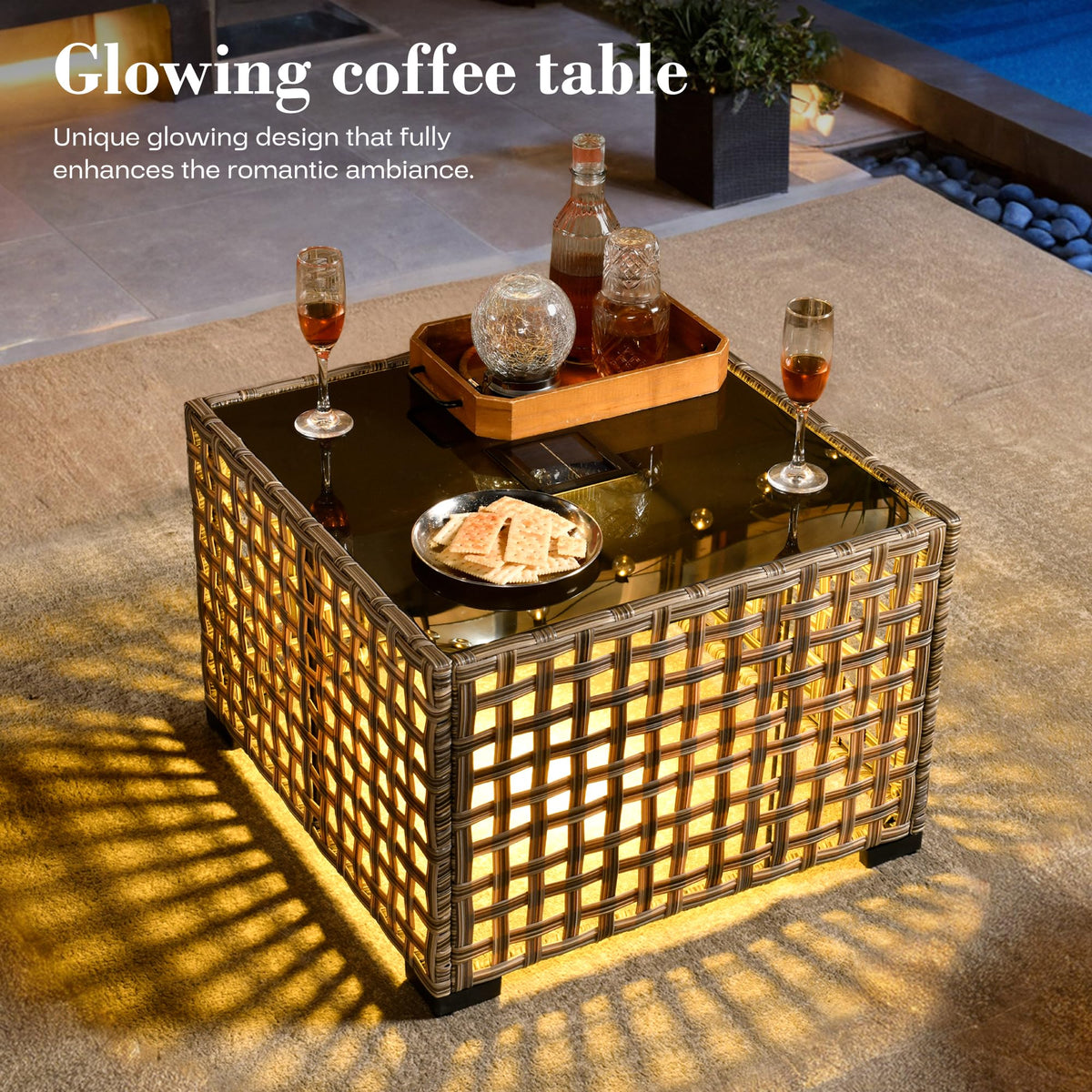 6 Piece Outdoor Patio Furniture with 3 Seat Sofa and Ottoman Z17026